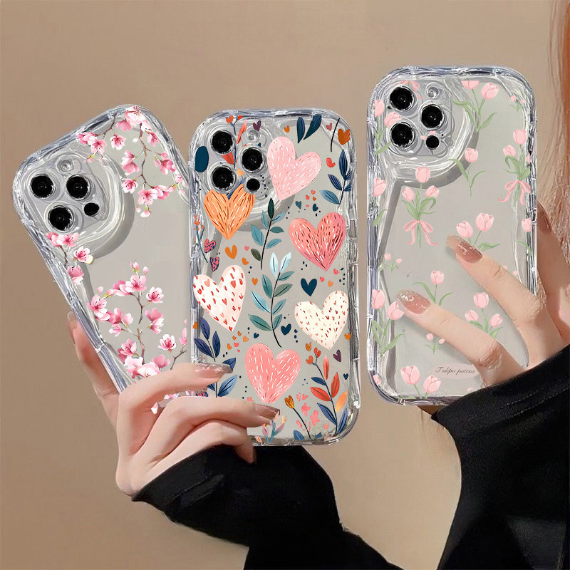 Moda Tulipa Folhas Flor Planta Capa Para Samsung Galaxy A57 A37 A15 A56 A55 A16 A17 A36 A26 A54 A35 A34 A53 A25 A07 A06 