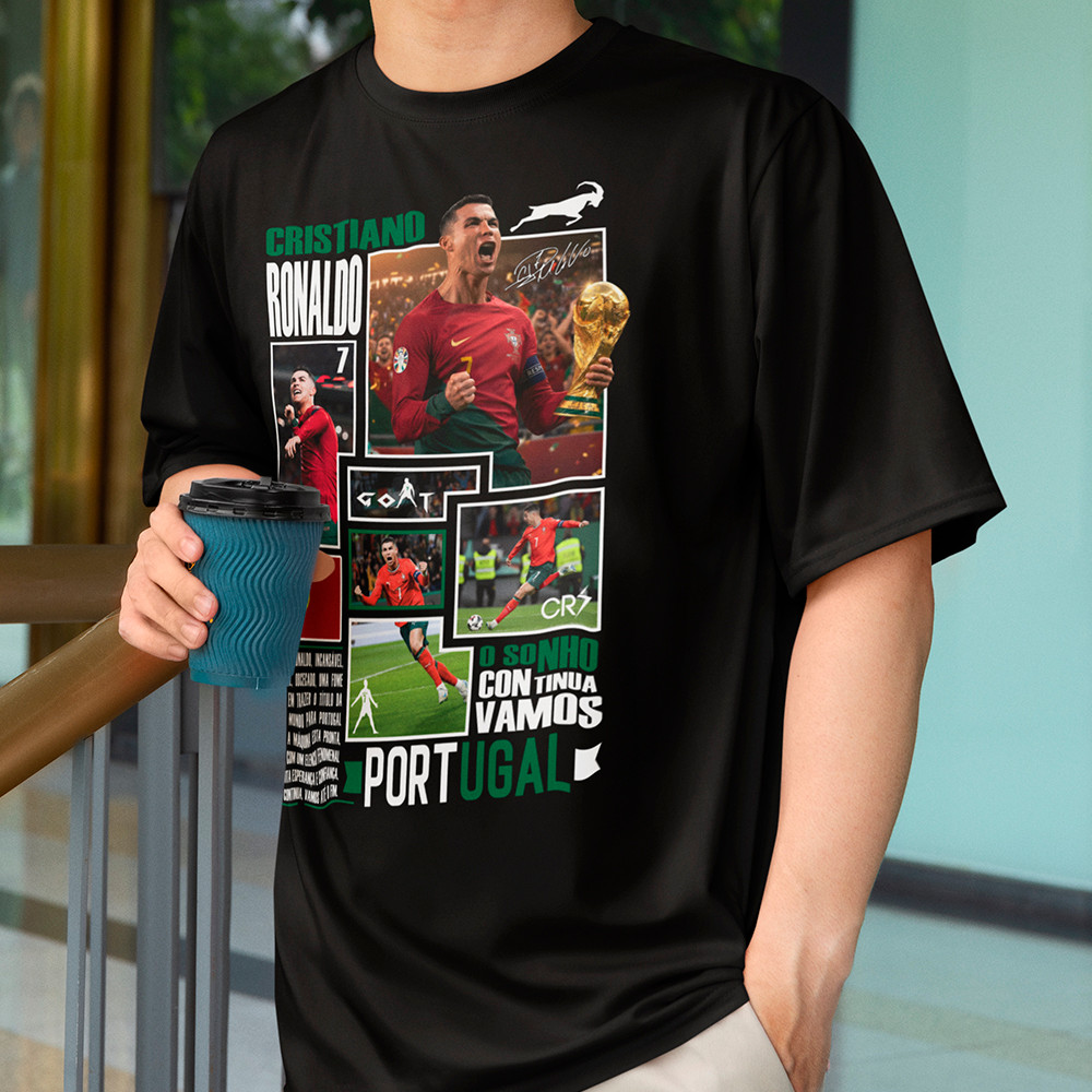 Camiseta Cristiano Ronaldo Seleção De Portugal Copa Do Mundo 2026 Futebol Jogador Camisa Algodão