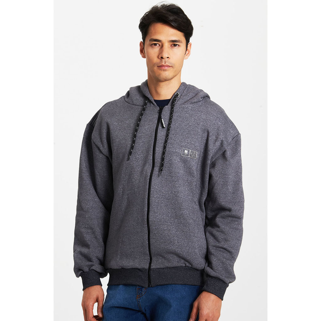 Blusa Moletom Masculina Com Zíper Polo Wear Mescla Médio em Oferta na Shopee