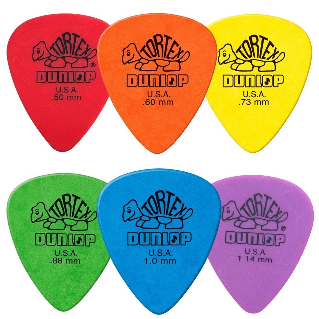 KIT 6 PALHETAS DUNLOP ORIGINAIS TORTEX VIOLÃO GUITARRA BAIXO