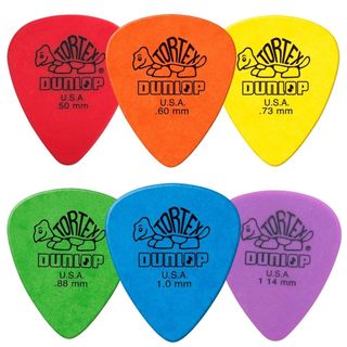 KIT 6 PALHETAS DUNLOP ORIGINAIS TORTEX VIOLÃO GUITARRA BAIXO