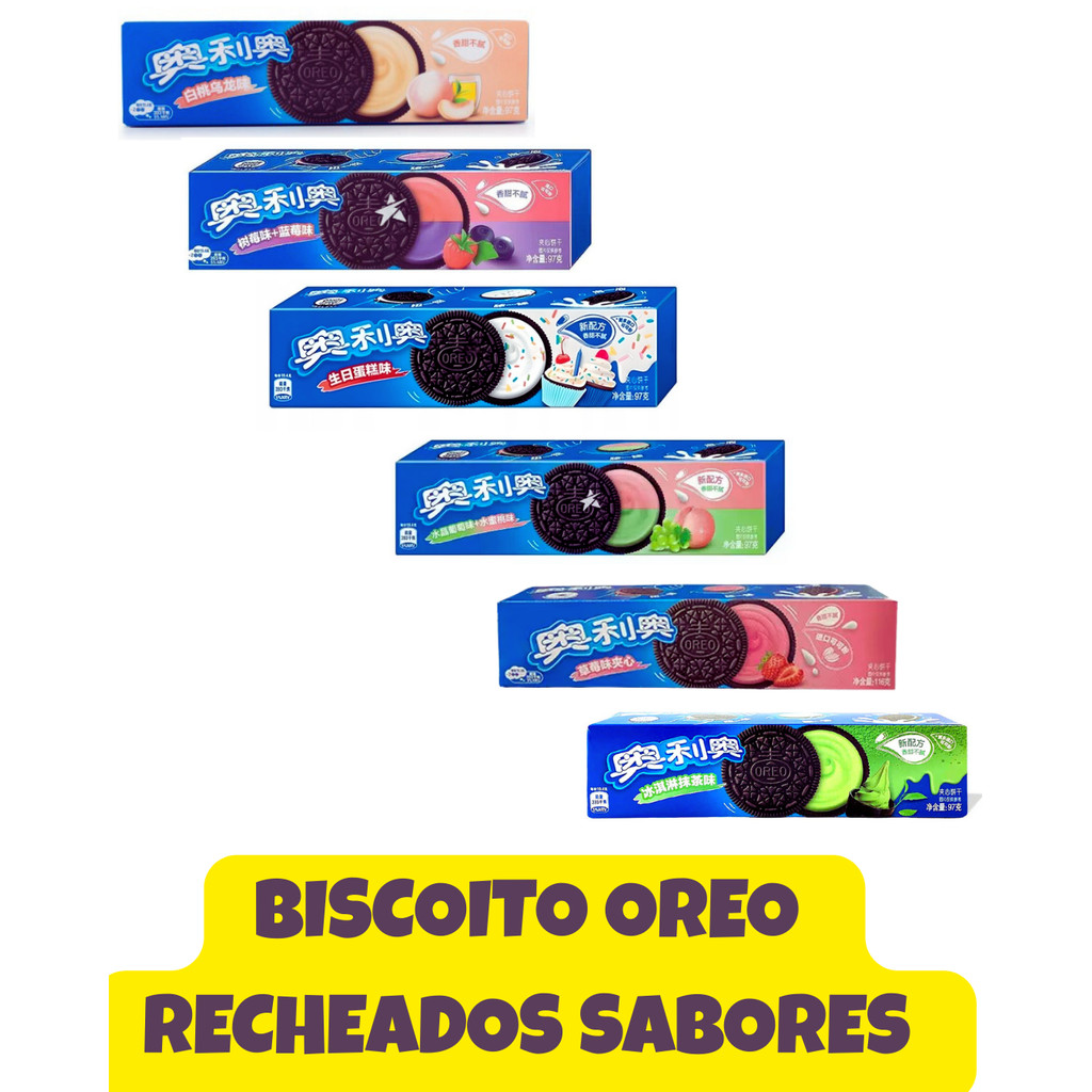 BISCOITO OREO RECHEADO SABORES IMPORTADOS em Oferta na Shopee