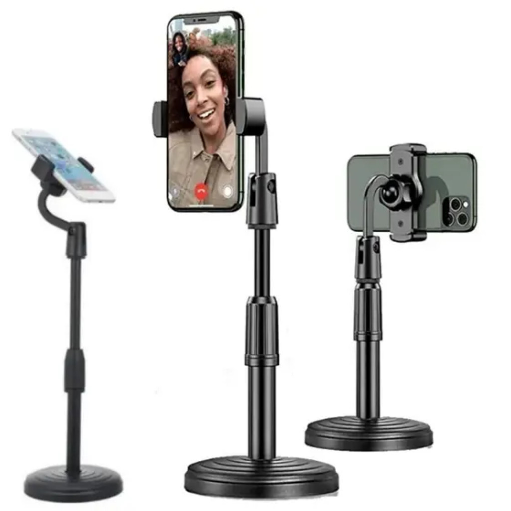 Suporte De Mesa Para Celular Studio Rádio Tripé Articulado 360° Ajustável Pedestal Para Gravação Podcast