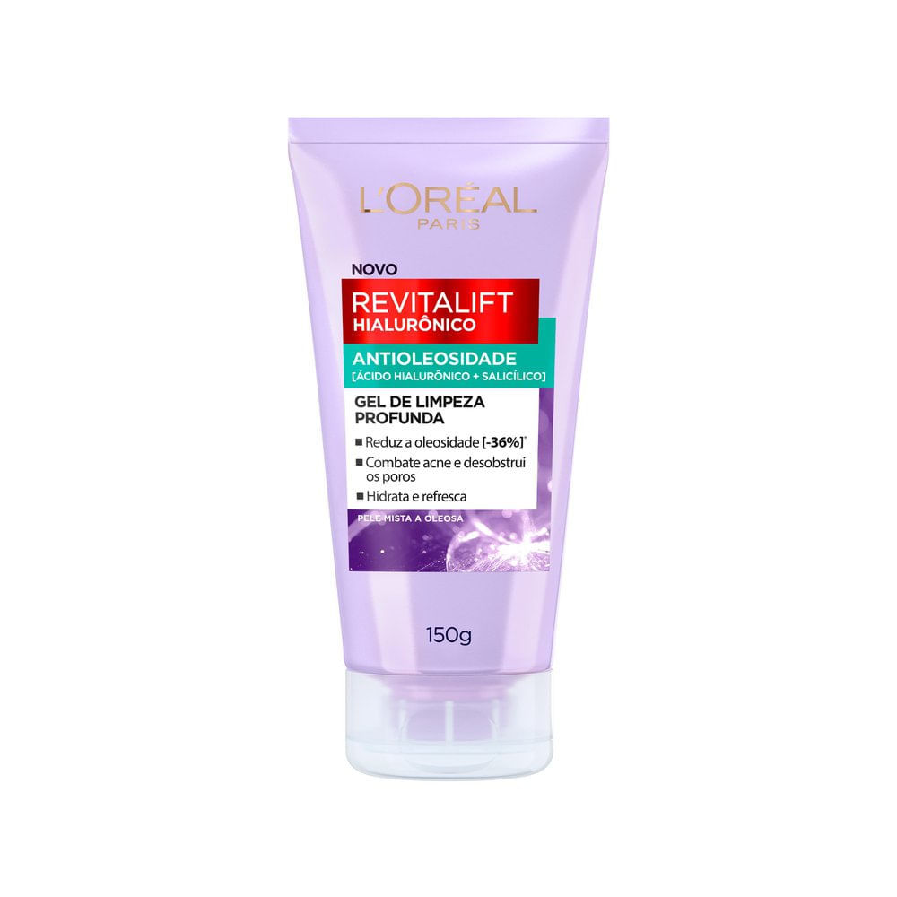 Gel de Limpeza Antioleosidade L'Oréal Revitalift Hiaurônico 150g