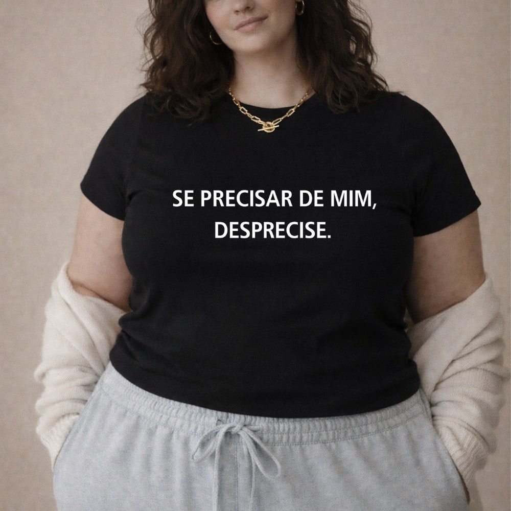 Camiseta Feminina Plus Size Básica 100% Algodão Estampada Premium Tamanho Grande T-Shirt Casual DTF em Oferta na Shopee