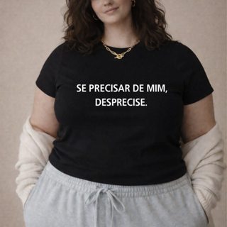 Camiseta Feminina Plus Size Básica 100% Algodão Estampada Premium Tamanho Grande T-Shirt Casual DTF em Oferta na Shopee