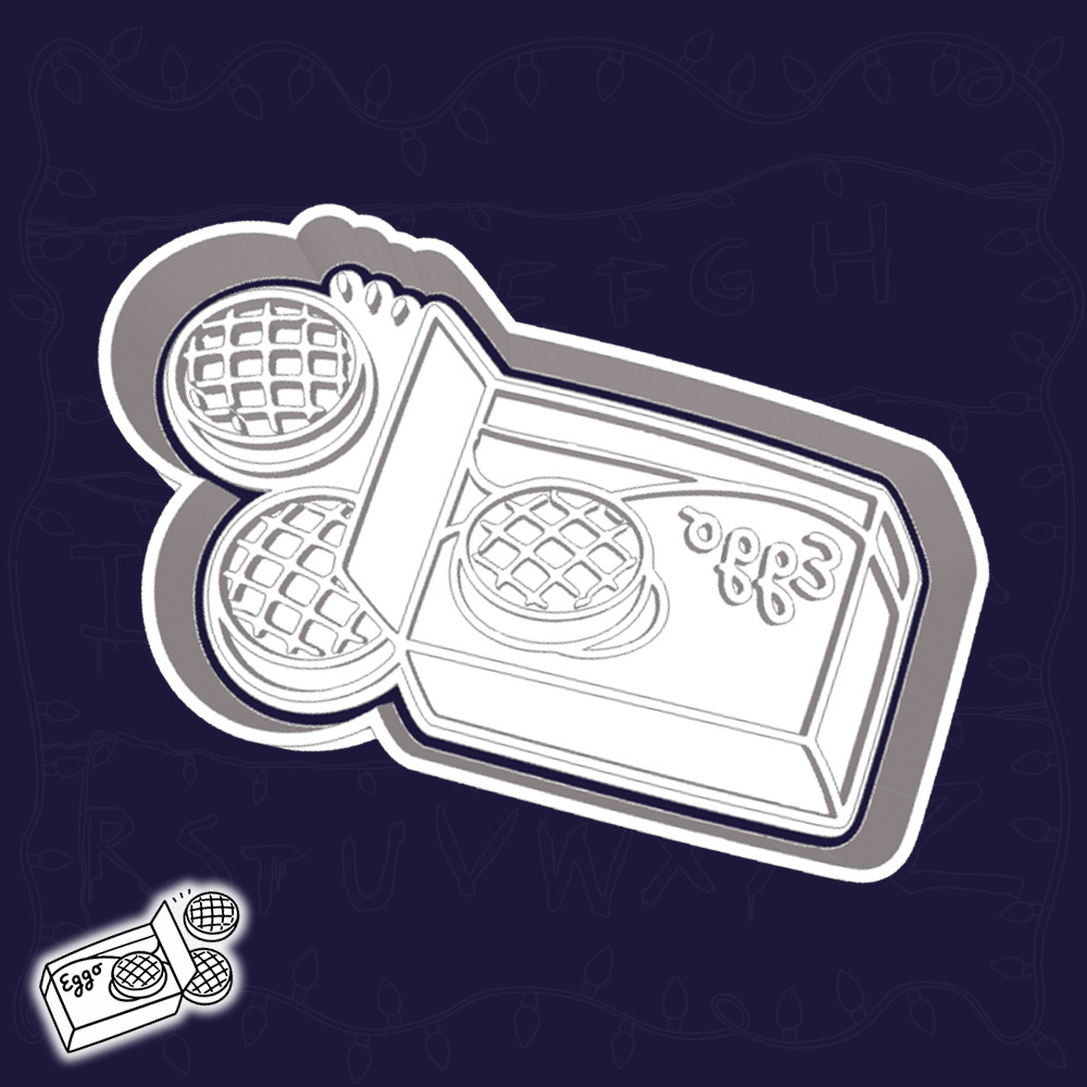 CORTADORES DE BISCOITO STRANGER THINGS - WAFFLES EGGO (ESTILO 1)