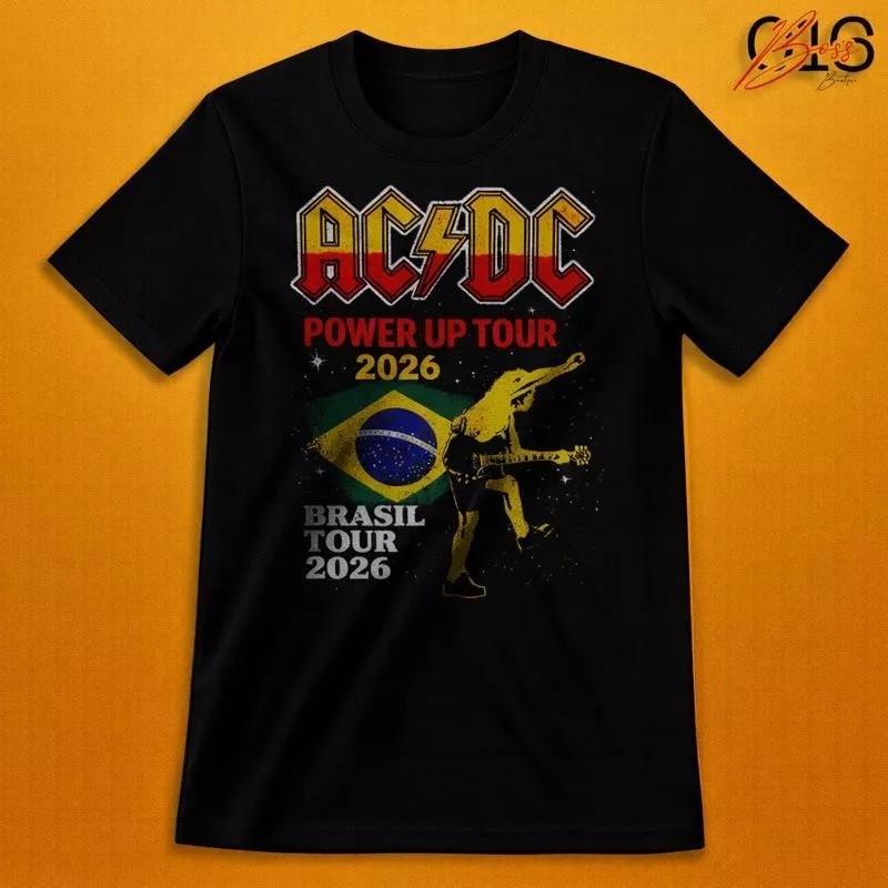 Camiseta Masculina Rock Brasil 2026 Rock Legend Estampada Lançamento Camiseta 100% Algodão Camisetão  Oversized - Ohana