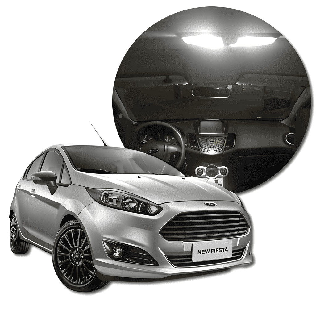 Kit Led New Fiesta Mexicano e Nacional Led Farolete Teto Placa Ré Completo