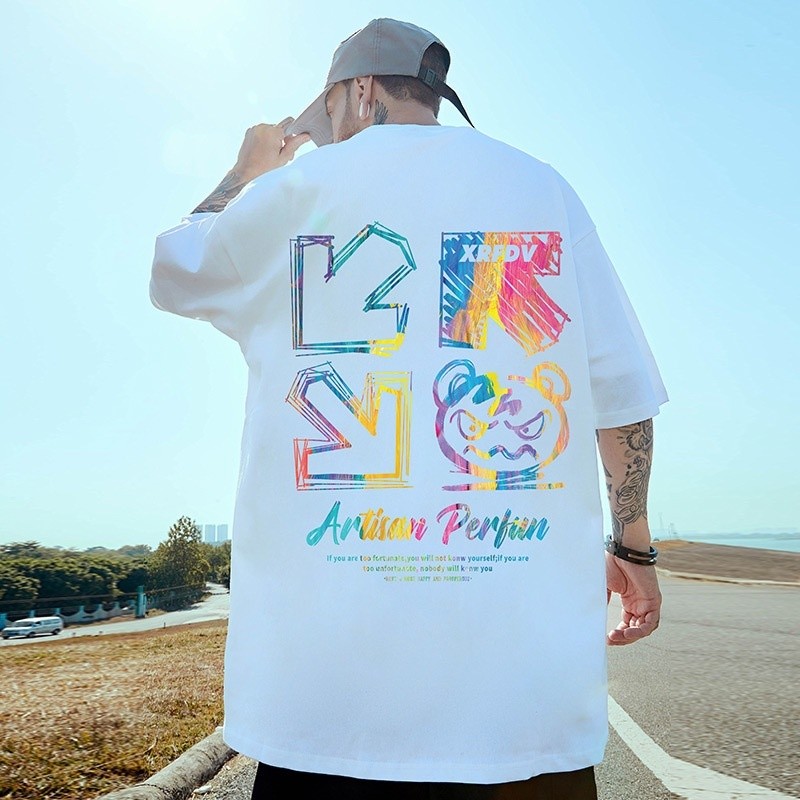 Camiseta  Oversized confortavel Camiseta Camisa Masculino OverSized Estilo Off Whit Smile Várias Cores Conforto Urbano C