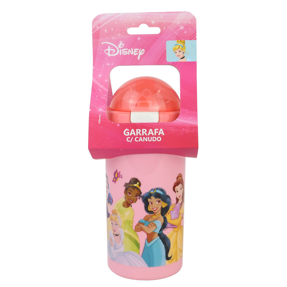 Garrafa Infantil Disney Princesas com Canudo Personagens Sortidos 500ml em Oferta na Shopee