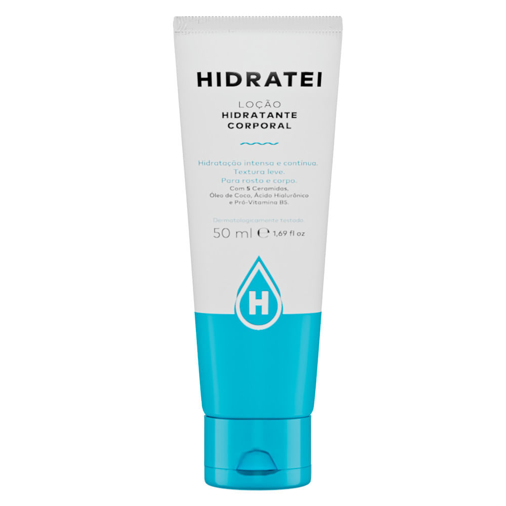 Loção Hidratante Corporal Hidratei 50ml em Oferta na Shopee