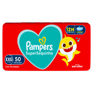 Fralda Pampers Supersequinha Tamanho XXG 50 Unidades Descartáveis em Oferta na Shopee