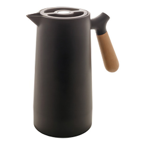 Garrafa Termica Plastico C/cabo Madeira Nordica Nude 1l Cor Preta