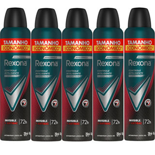 Kit Desodorante Rexona Aerosol Antibacterial Invisible 250ml - 5 Unidades em Oferta na Shopee