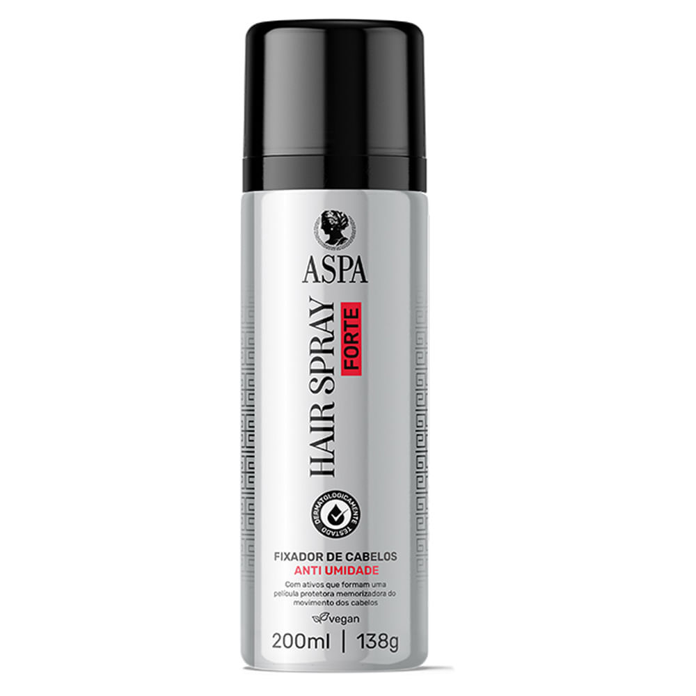 Hair Spray Fixador Forte Aspa Anti Umidade 200ml em Oferta na Shopee