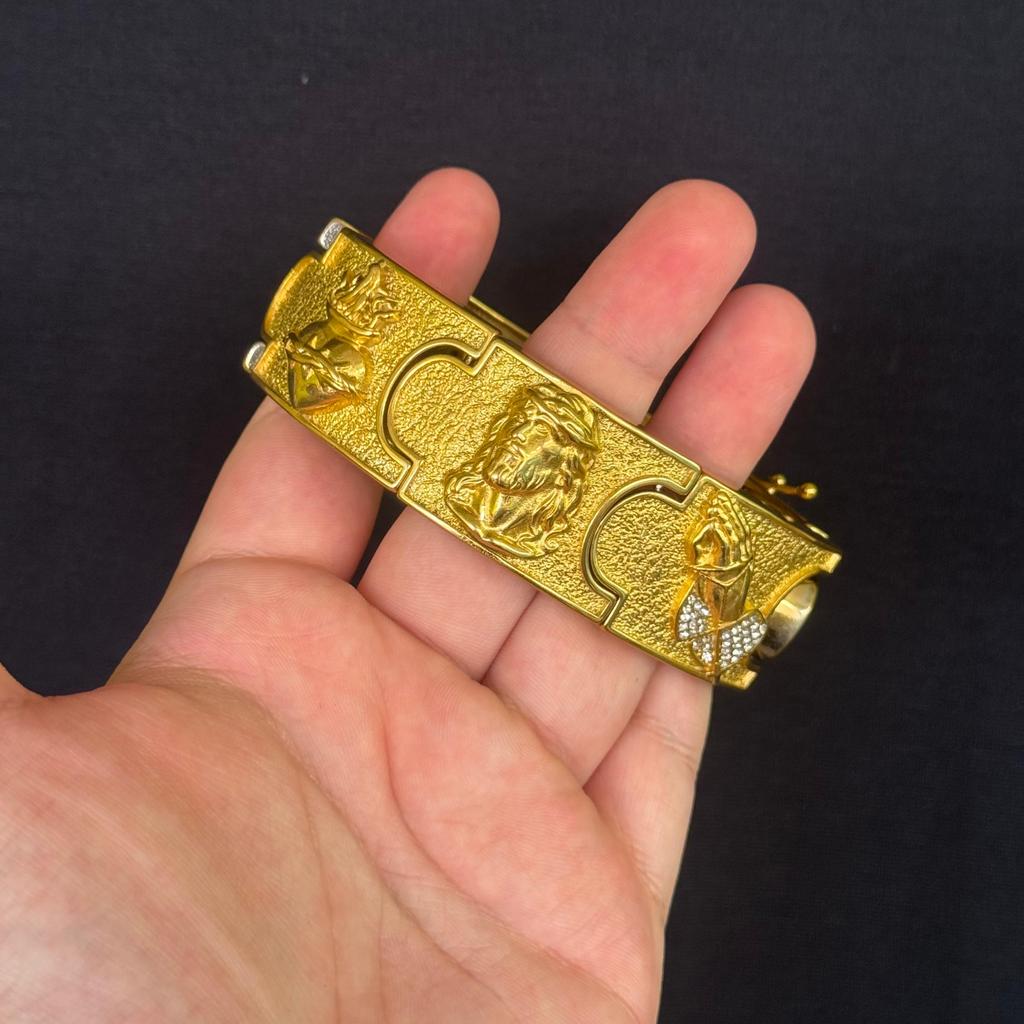 Bracelete Nossa Senhora Aparecida Fé e Variados Moeda Antiga Pronta Entrega/Envio Imediato