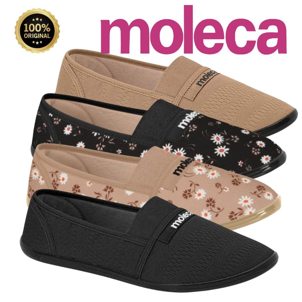 Sapatilha Moleca-520-59 de pano Original Calce fácil Tradicional  Elástico Feminina Leve Confortável em Oferta na Shopee