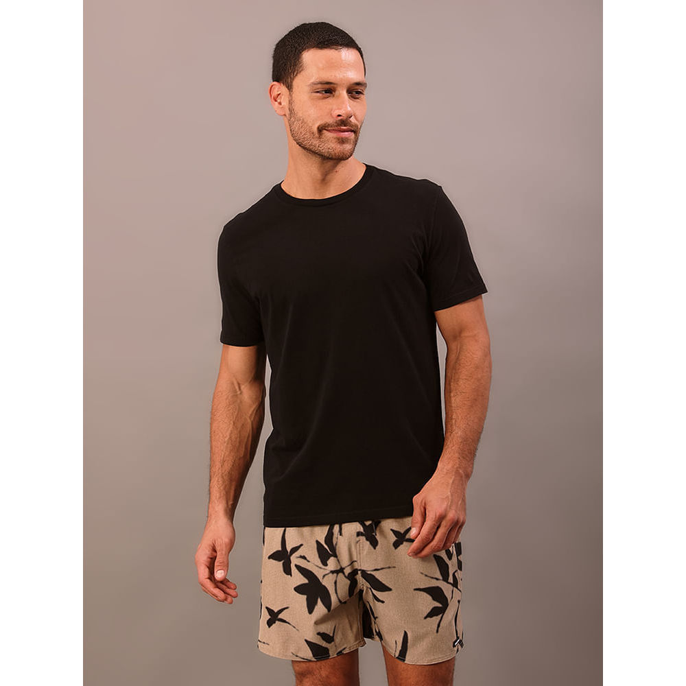 Camiseta Manga Curta Logo Costas Calvin Klein Swimwear - Preto em Oferta na Shopee