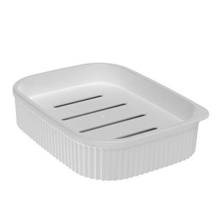 Saboneteira Plasútil Classic com Frisos Branco em Oferta na Shopee