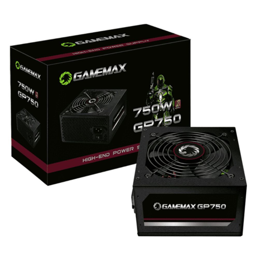 Fonte ATX Gamemax 750W GP750 com Cabo PFC Ativo 80 Plus Bronze Preto em Oferta na Shopee