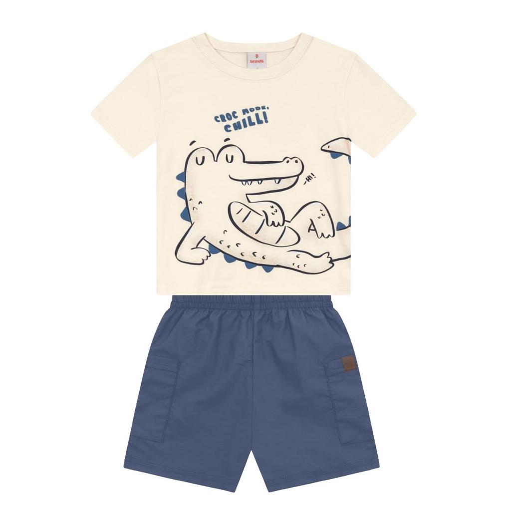 Conjunto infantil menino de jacaré Brandili em Oferta na Shopee