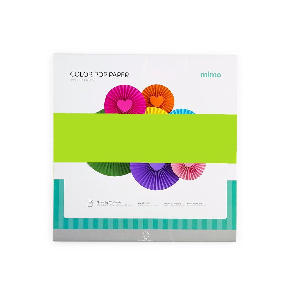 Papel Color Pop Verde Fluorescente Mimo - 30,5 x 30,5 cm - 180 g - 25 fls em Oferta na Shopee