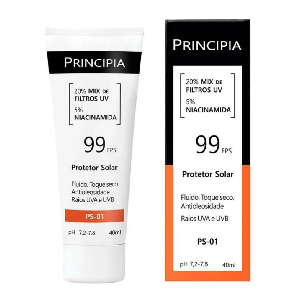Protetor Solar Facial Principia FPS99 20% Filtros UV+2% Niacinamida PS-01 40ml