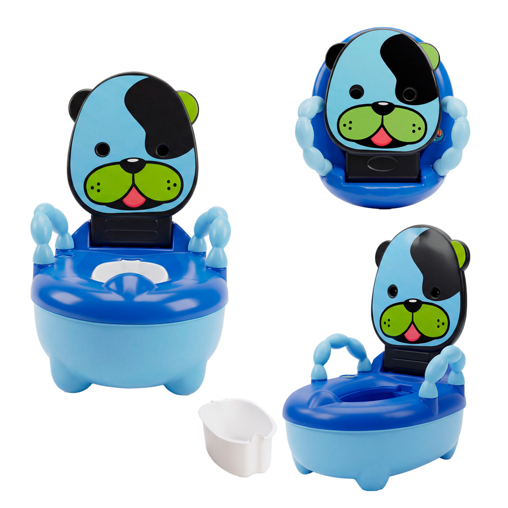 Troninho Penico Infantil Musical Desfralde Azul Maxi Baby em Oferta na Shopee