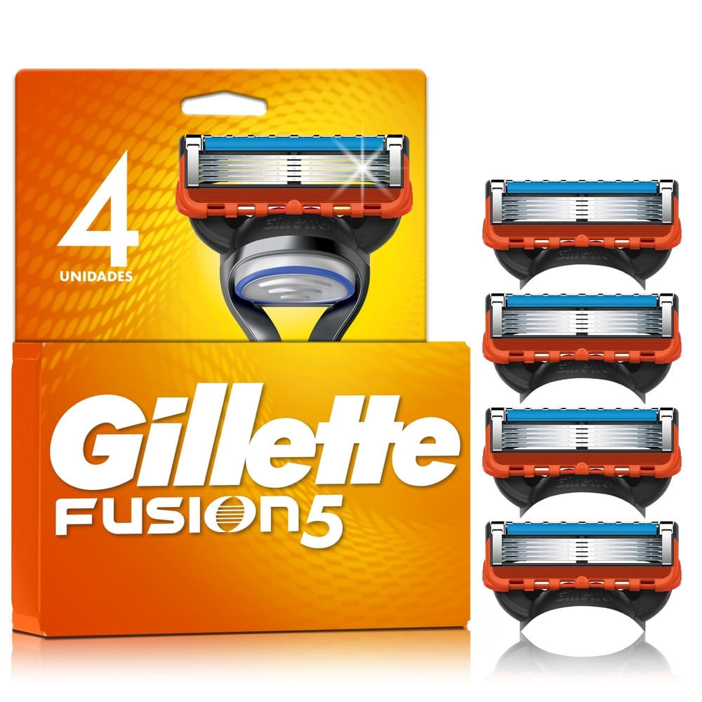 Carga para Aparelho de Barbear Gillette Fusion5 4 Unidades em Oferta na Shopee