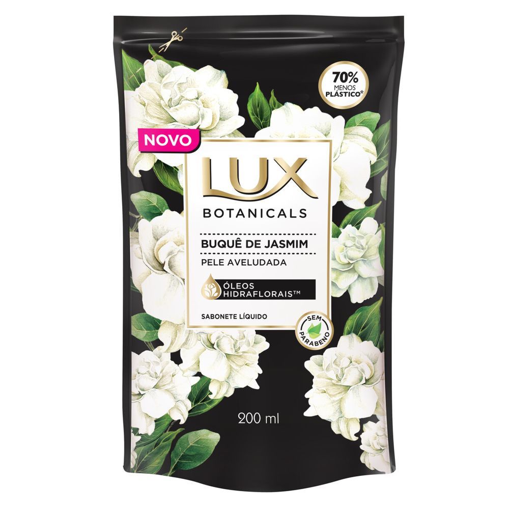 Sabonete Líquido Lux Botanicals Buquê de Jasmim Refil 200ml em Oferta na Shopee