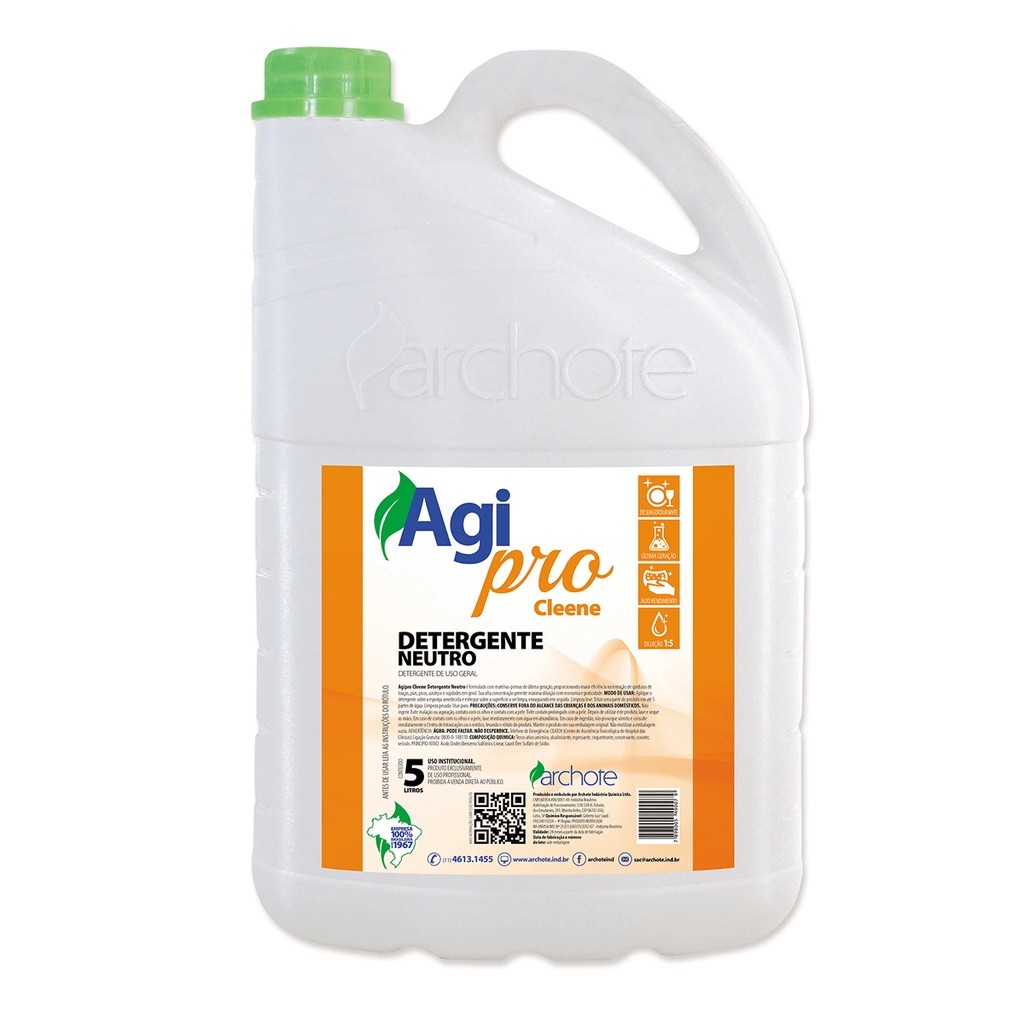 Detergente Neutro Cleene Agipro -  5L em Oferta na Shopee