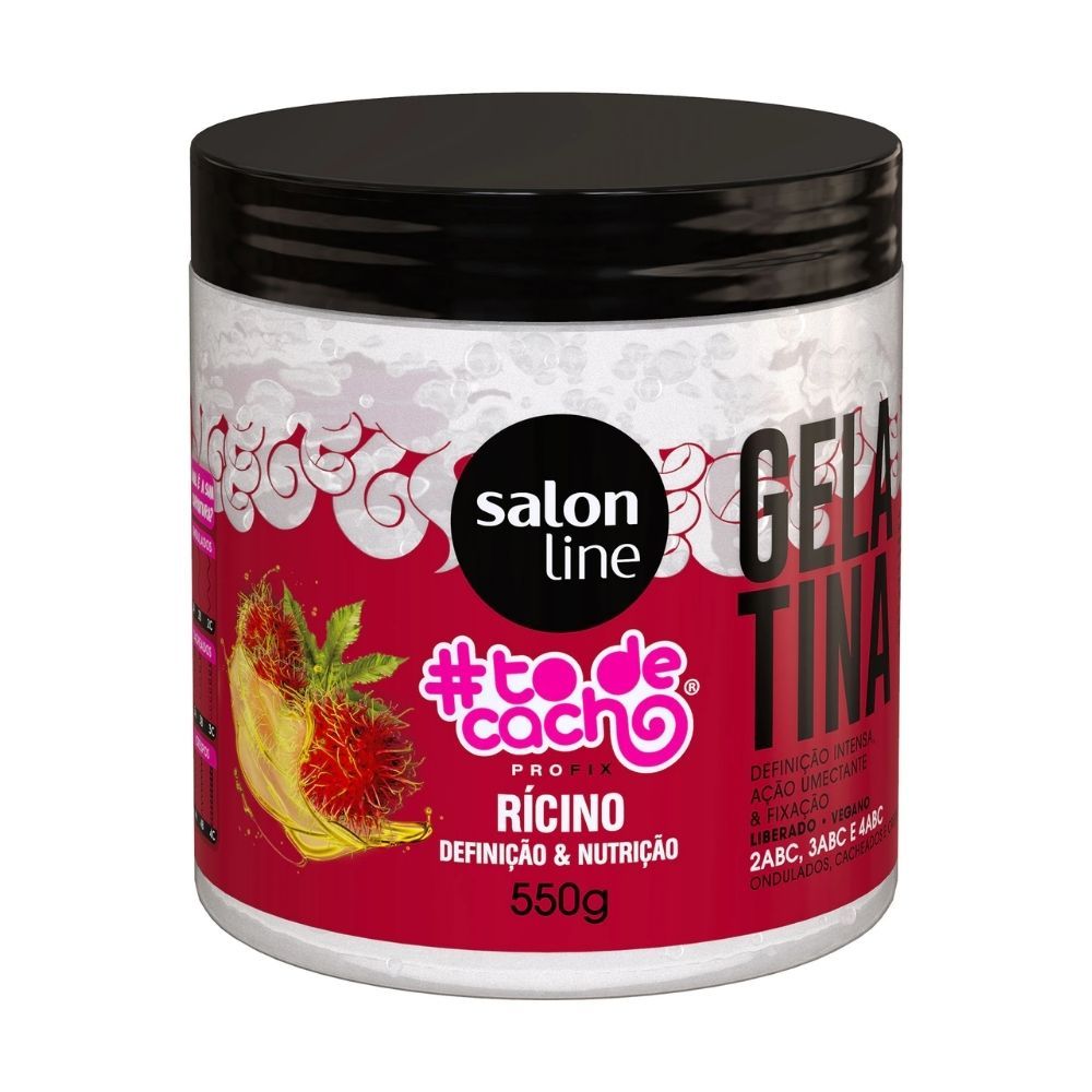 Gelatina Salon Line #todecacho Óleo de Rícino Definição e Nutrição 550g em Oferta na Shopee