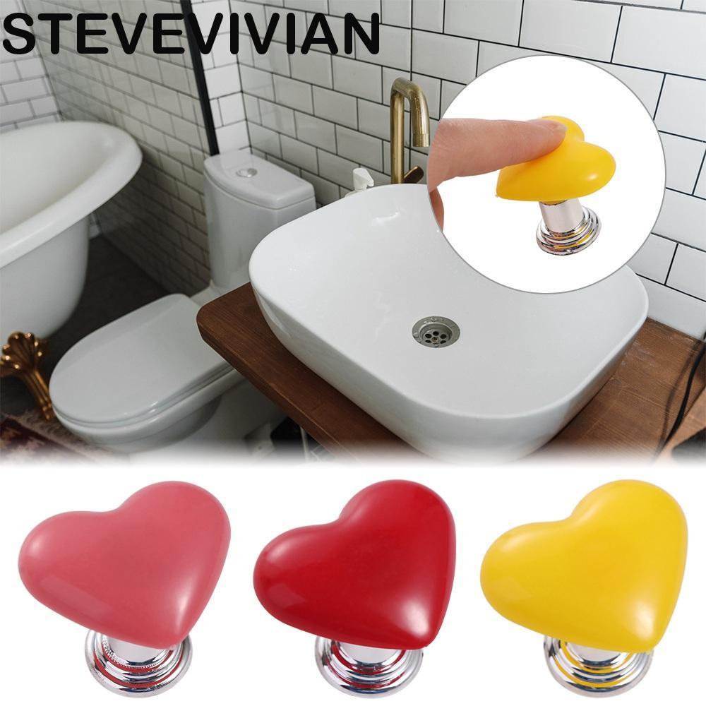STEVEVIVIAN 2 Peças De Botão De Vaso Sanitário , Protetor De Unhas Em Formato De Coração , Descarga De Pressão De Água A