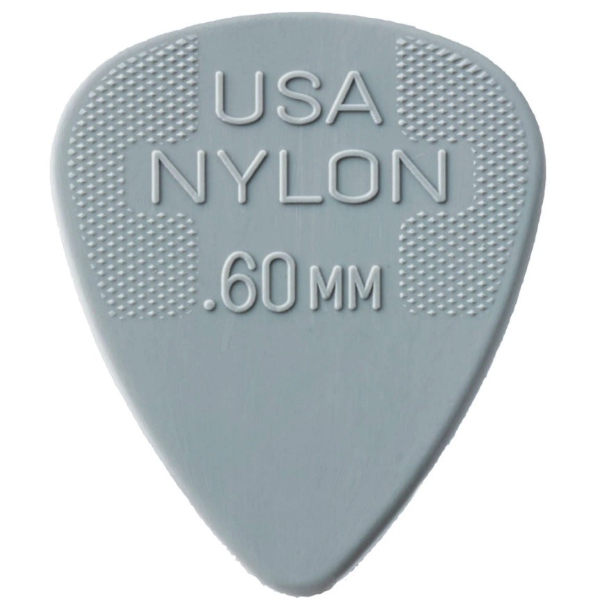 Palheta Dunlop Nylon 0,60mm Cinza Violão Guitarra
