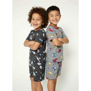 Conjunto 2 Peças Pijama Infantil Masculino Meia Manga Manga Curta Estampado Menino Short e Blusa em Oferta na Shopee