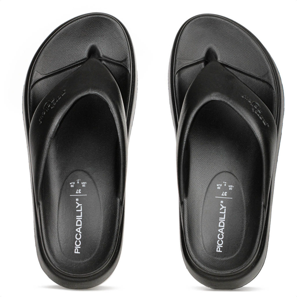 Chinelo Piccadilly Marshmallow Flatform Preto - Feminino