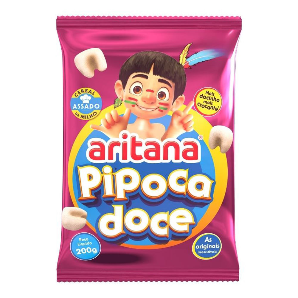 Pipoca Doce Aritana com 200g em Oferta na Shopee