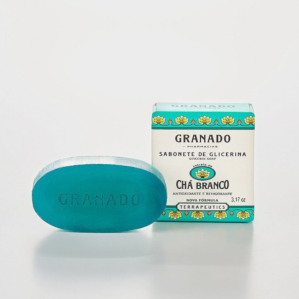 Sabonete Granado Glicerina Terrapeutics Chá Branco 90g em Oferta na Shopee