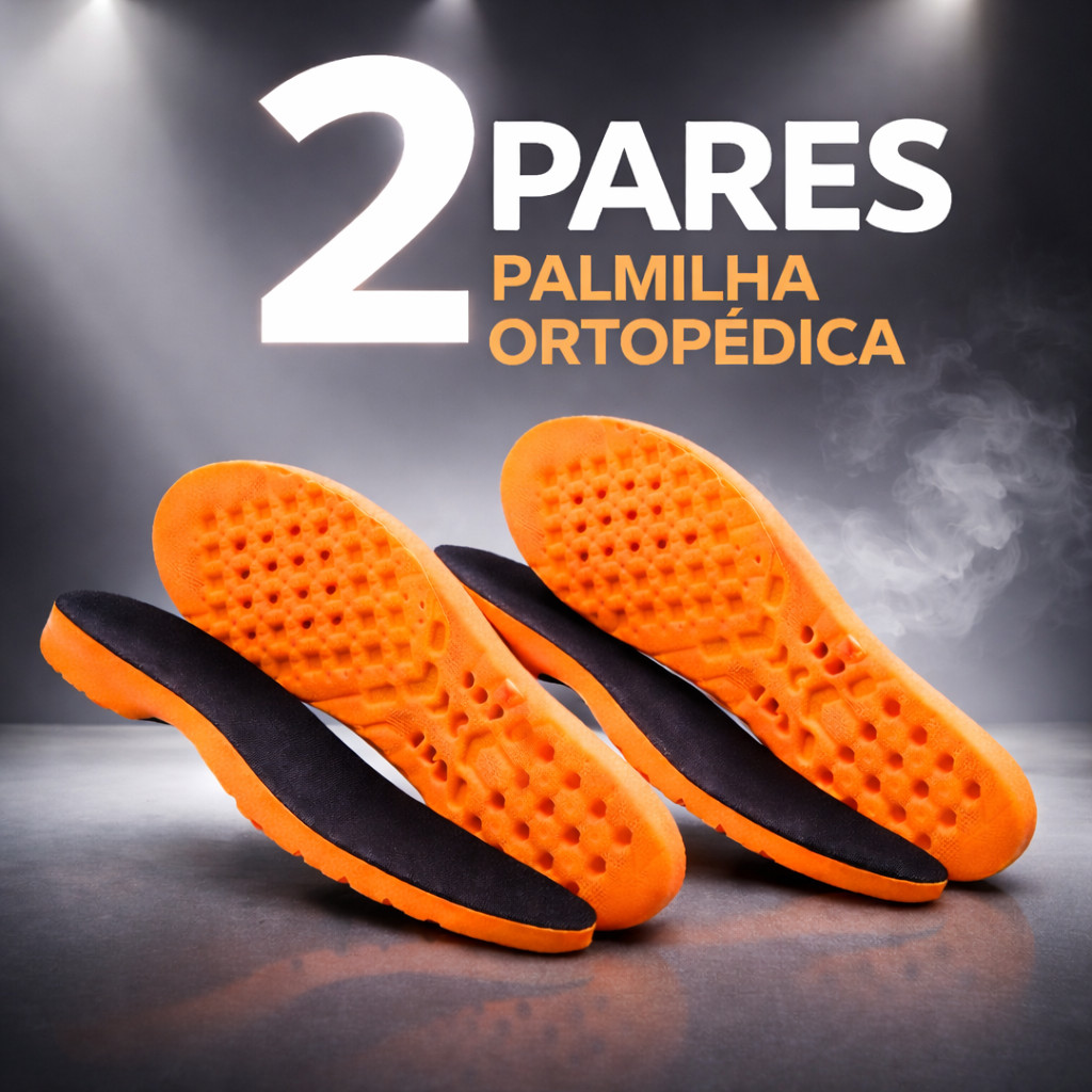 Kit 2 Pares Palmilha Ortopédica Grossa Fascite Plantar Esporão Calcâneo Dor No Pé Conforto Diário em Oferta na Shopee