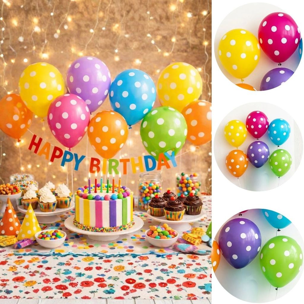 25~100 BALAO FESTA BOLINHAS COLORIDAS 11 POL HAPPY DAY (IBB) (CHOCO)