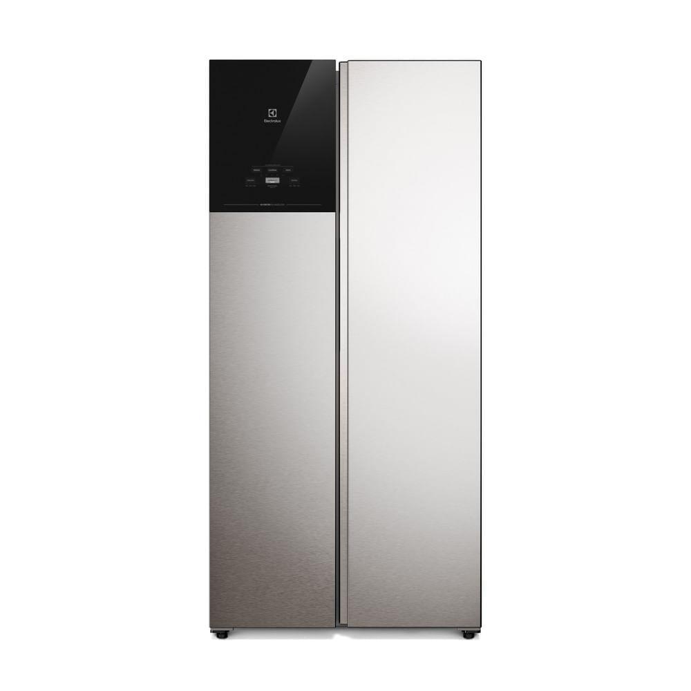 Geladeira Electrolux Frost Free Inverter 431L AutoSense Bivolt Side by Side Cor Inox Look (ES40S) em Oferta na Shopee