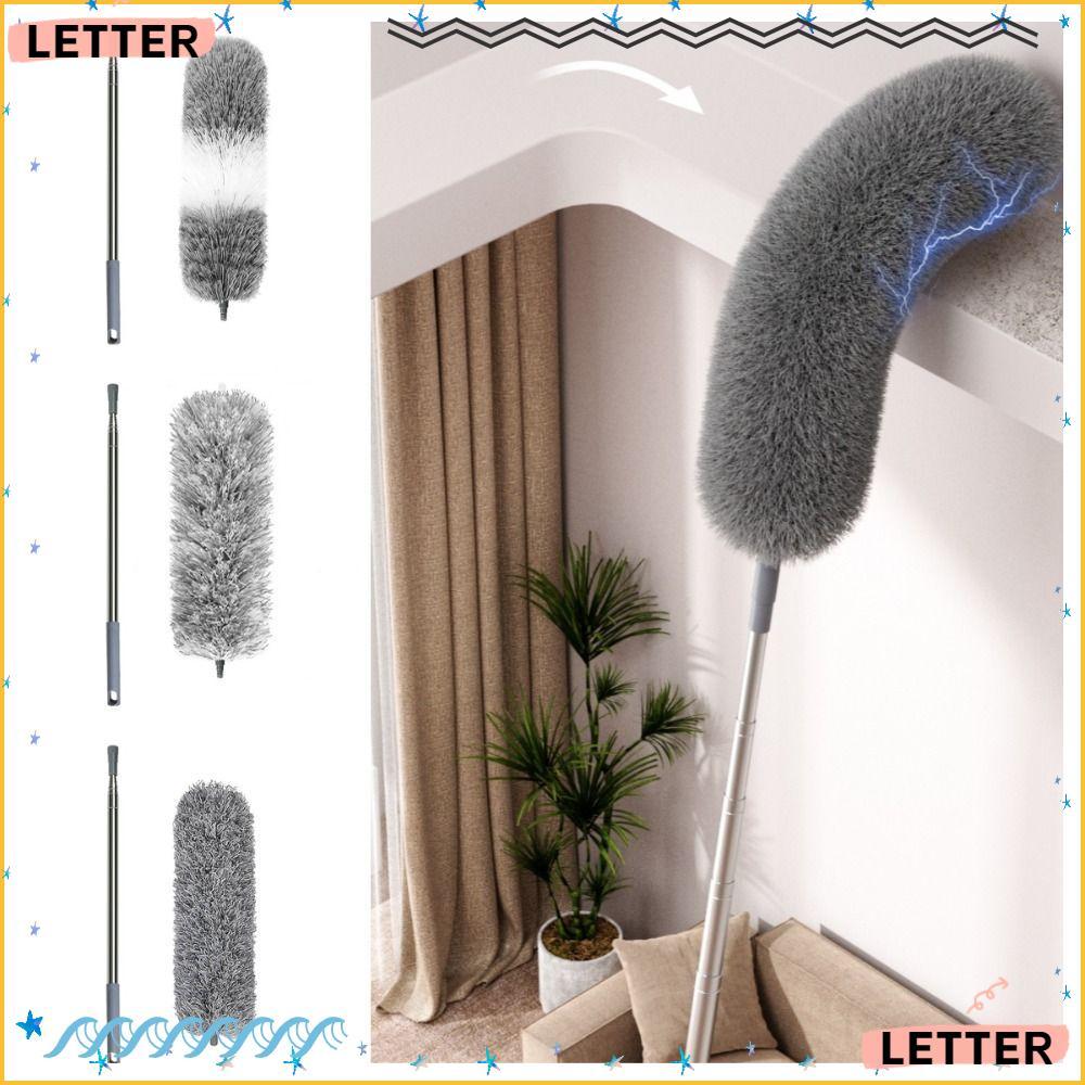 Espanador Dobrável Flexível Da Letra , Longo Pena Galinha Do Punho De Aço Inoxidável 2.8m