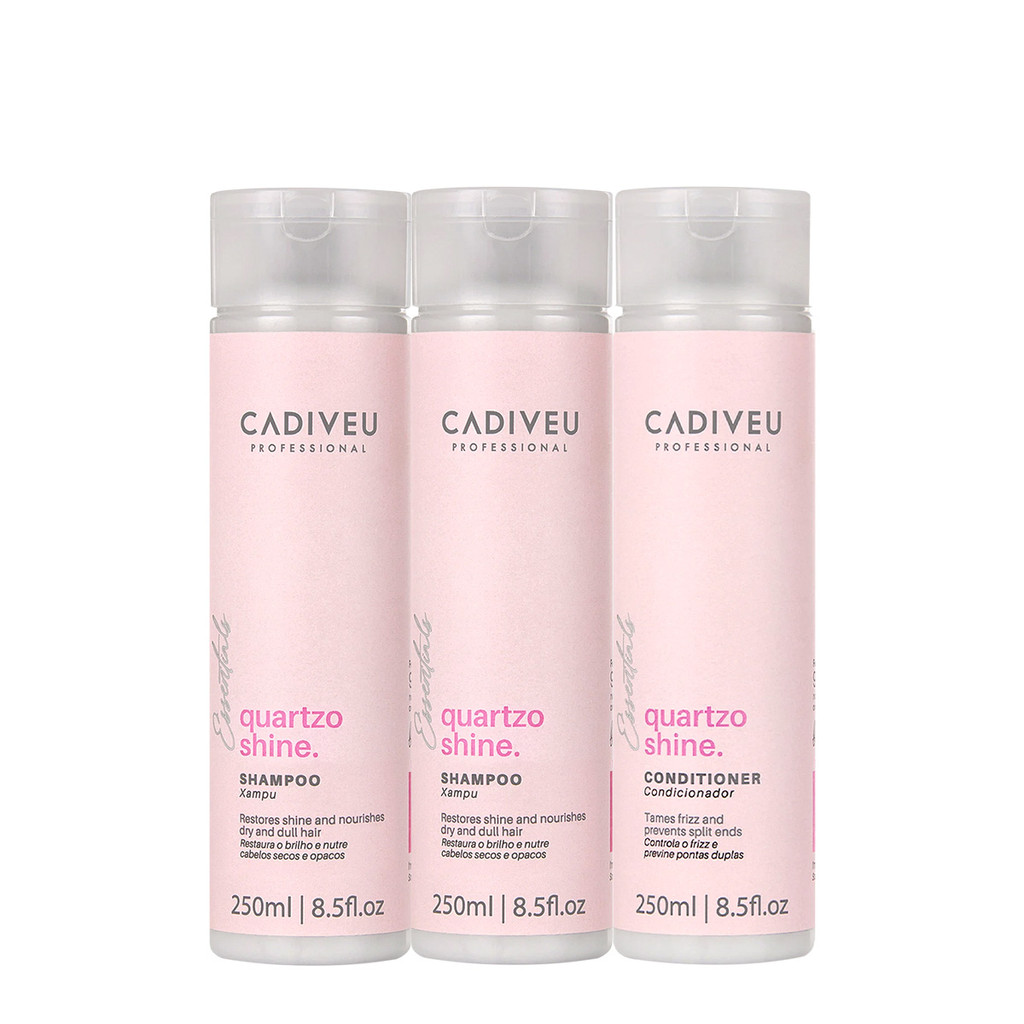 Kit Cadiveu Professional Hair Quartzo Shine Shampoo Extra e Condicionador (3 produtos)