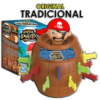 BRINQUEDO INFANTIL BARRIL PIRATA ORIGINAL  JOGO INTERATIVO DE MESA TABULEIRO EDUCATIVO CRIANÇA PULA DIVERSÃO CRIANÇAS