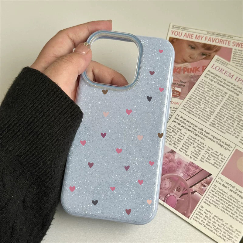 Capa De Doces Para Samsung A17 A07 A26 A06 A16 A54 A05 A15 A14 A13 A12 A32 A34 A52 A55 A54 Colorido Coração Manga