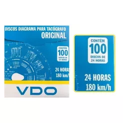 1 CAIXA DISCO TACOGRAFO ANALOGICO DIÁRIO 180 KM/H 24H DIAGRAMA PARA CAMINHAO ORIGINAL VDO 140240010F