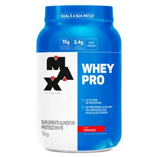 Whey Pro Pote 1Kg Max Titanium em Oferta na Shopee