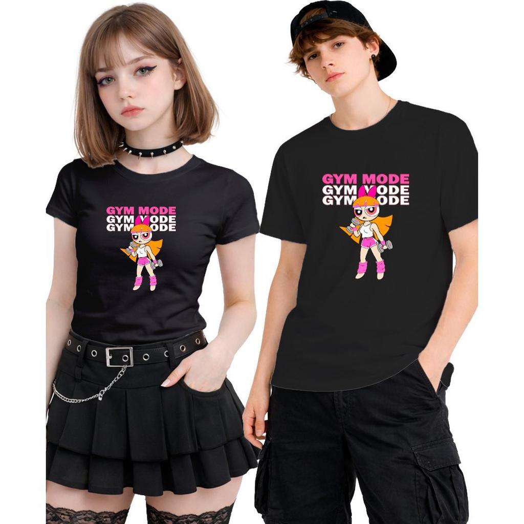 Camiseta algodão e camiseta babylook, academia Meninas Super Poderosas, Florzinha
