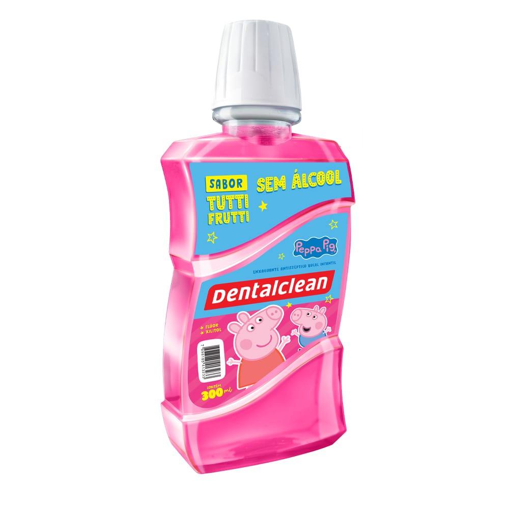 Enxaguante Bucal Dentalclean Peppa Pig Sabor Tutti Frutti Sem Álcool 300ml em Oferta na Shopee